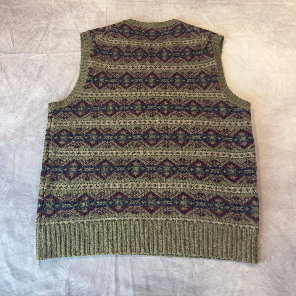 Fair isle sweater vest, back