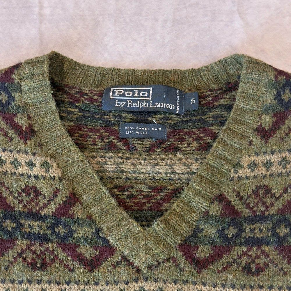 Polo by Ralph Lauren tag, size S, 88% camel hair 12% wool