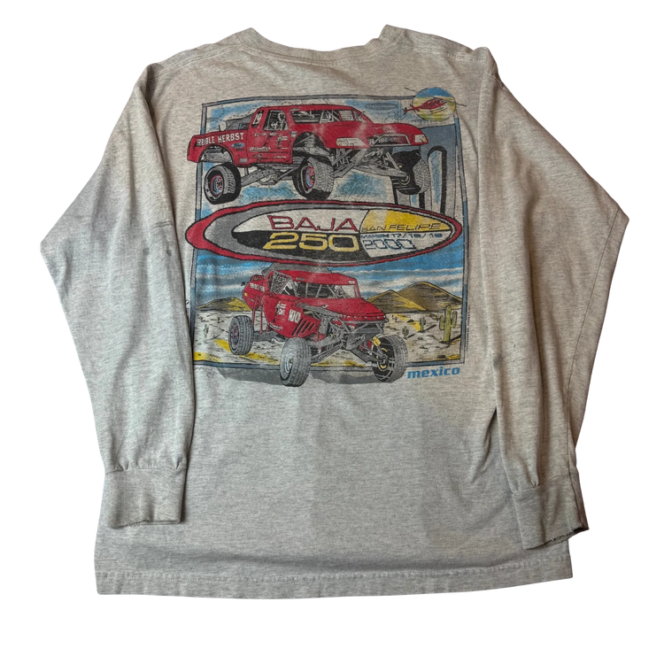 2000 SCORE Baja 250 San Felipe Terrible Herbst Racing Long Sleeve Tee Grey