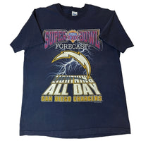 Vintage 1995 Super Bowl XXIX San Diego Chargers Lightning All Day tee, front