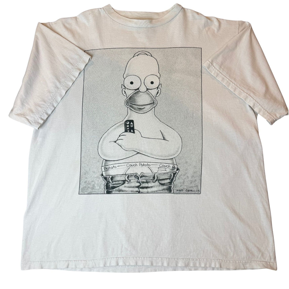 Vintage 1994 Simpsons Homer Couch Potato tee front