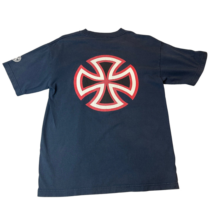 Independent Truck Company Bar Logo Cross Tee Navy