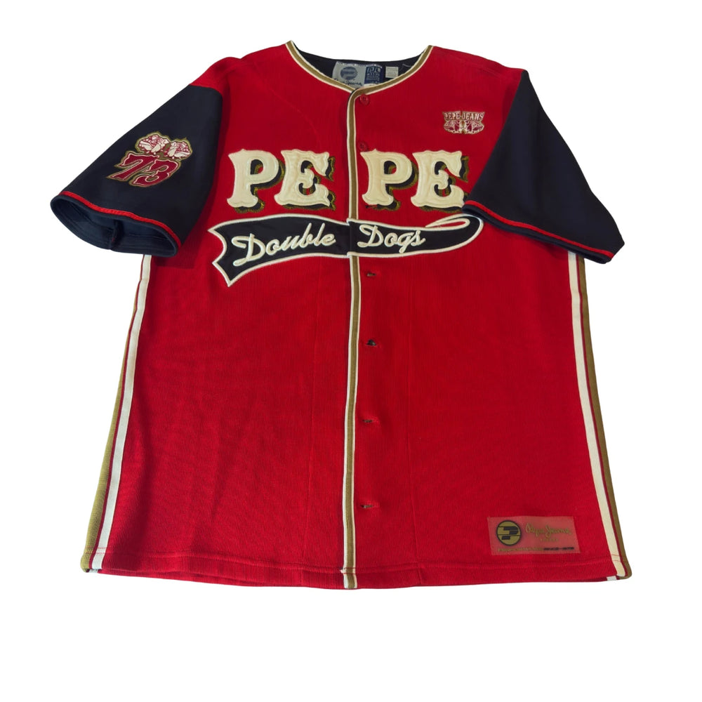 Vintage Pepe Jeans Double Dogs baseball jersey, front