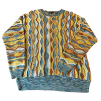 Vintage Riscatto 3D textured knit sweater made in Italy front